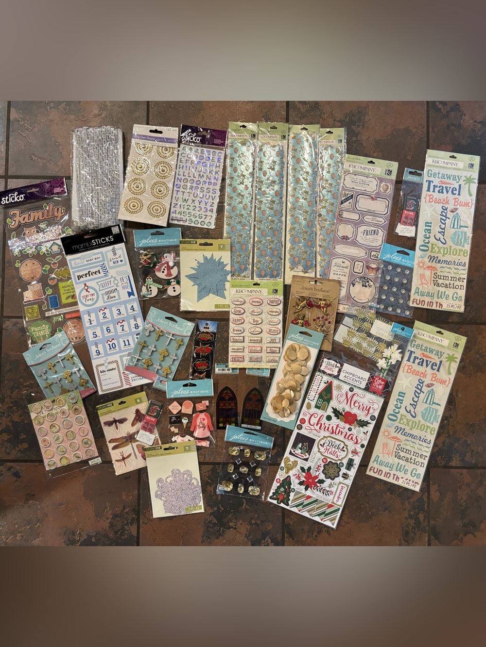 Scrapbooking bundle embellishments and stickers #2
